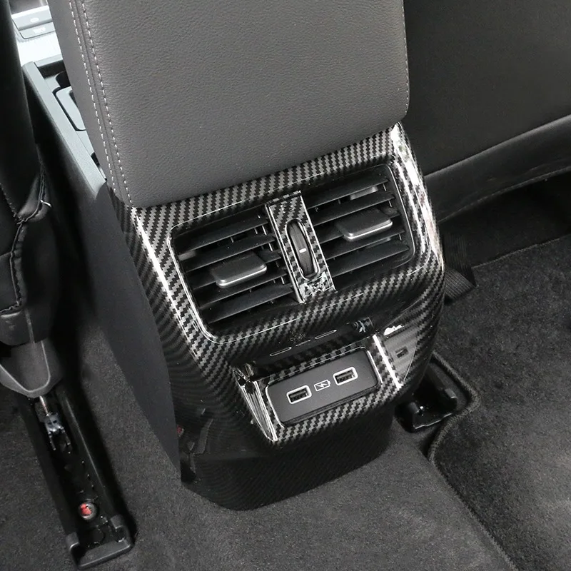 

For Honda Civic 11th Gen 2022 2023 2025 ABS Carbon Fiber Center Armrest Box Cover Rear Air Condition Vent Trim Anti Kick Protect