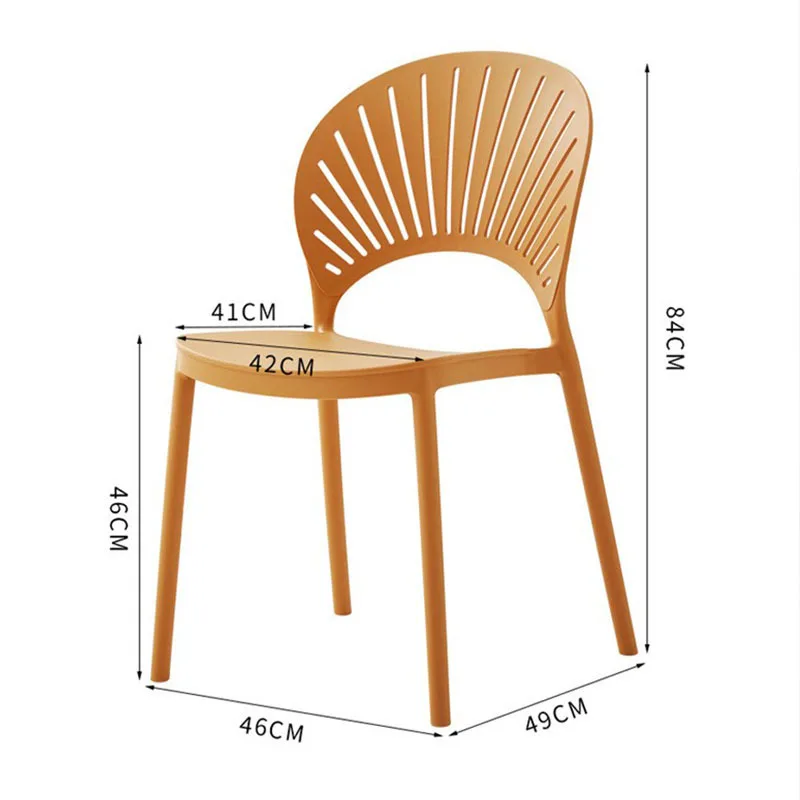 

Modern minimalist plastic, chair home backrest chair, hollowed out creative and creative leisure