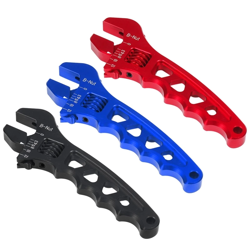 

Fitting Wrench AN3-12AN Adjustable Wrench Aluminum Lightweight Spanner Tools for An Hose Fitting Adapter End 3 Colors