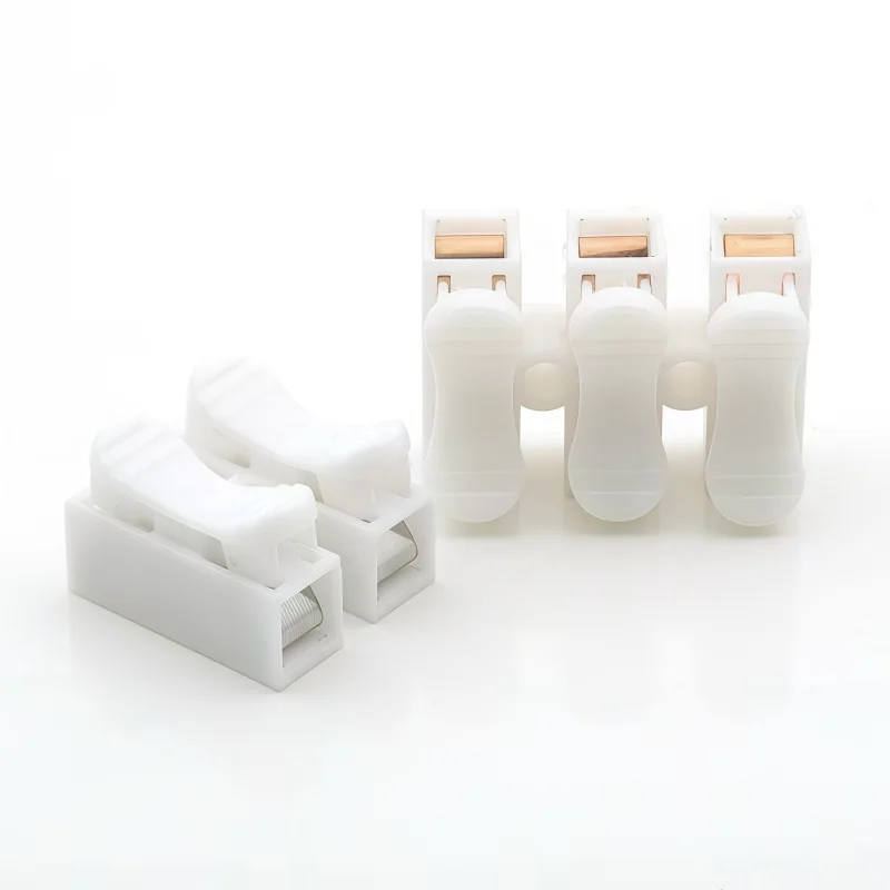 1000Pcs No Solding Quick 1P 2P Cable Wire Connector No Screw Terminal Block Spring Clamp
