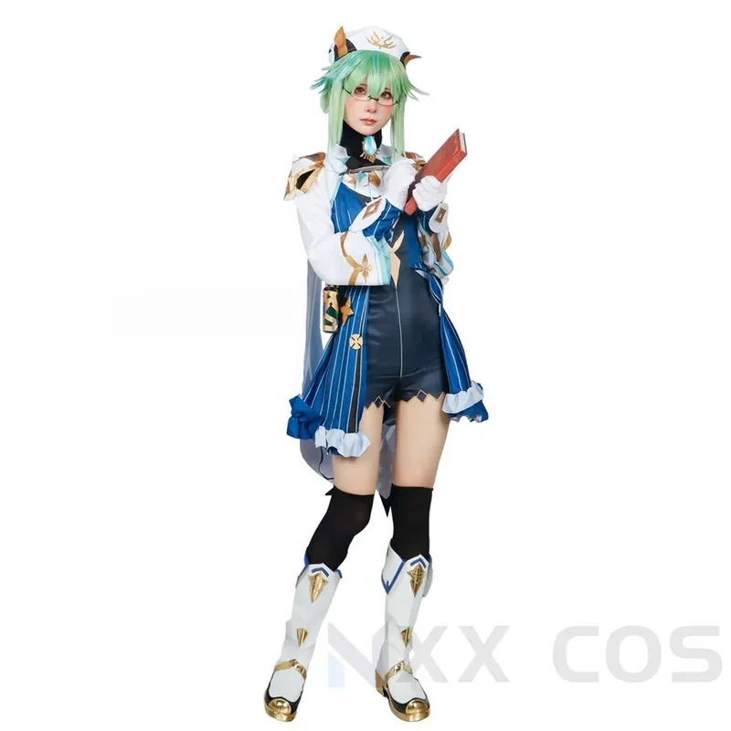 원신 임팩트 자당 코스프레 코스튬 로드 플레이 코믹 콘 원피스, 할로윈 파티 가발, 애니메이션 소품 게임