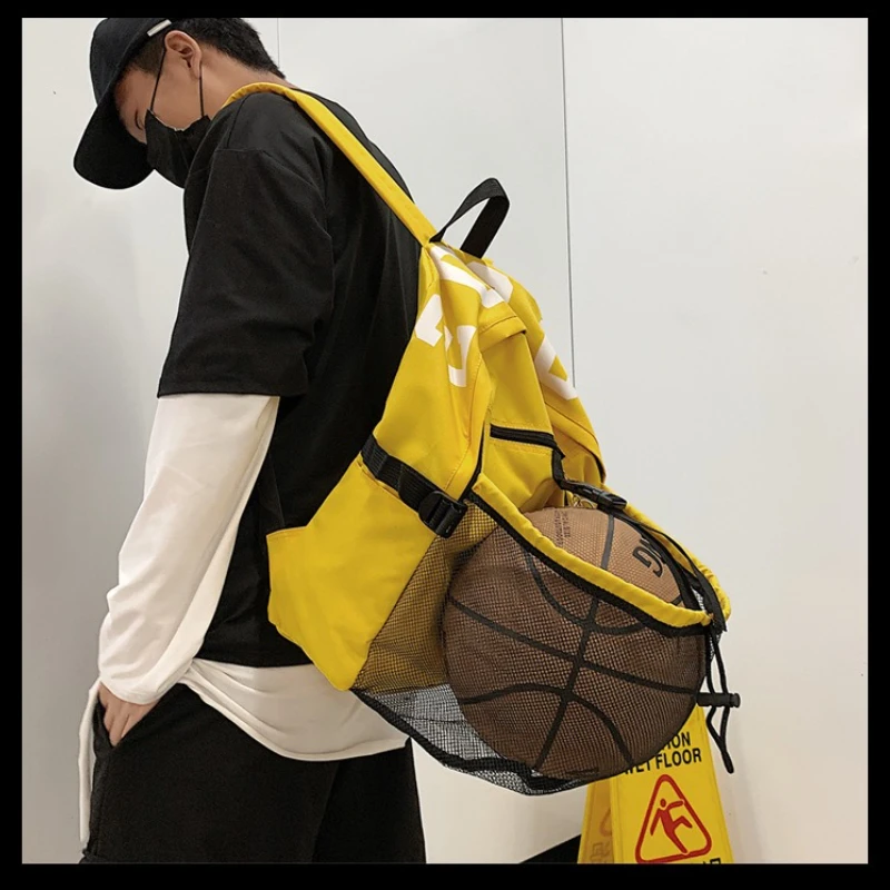 Large Capacity Oxford Fabric Basketball Training Bag Multi-Function Football Storage Backpack Mesh Sports Bag Storage Durable