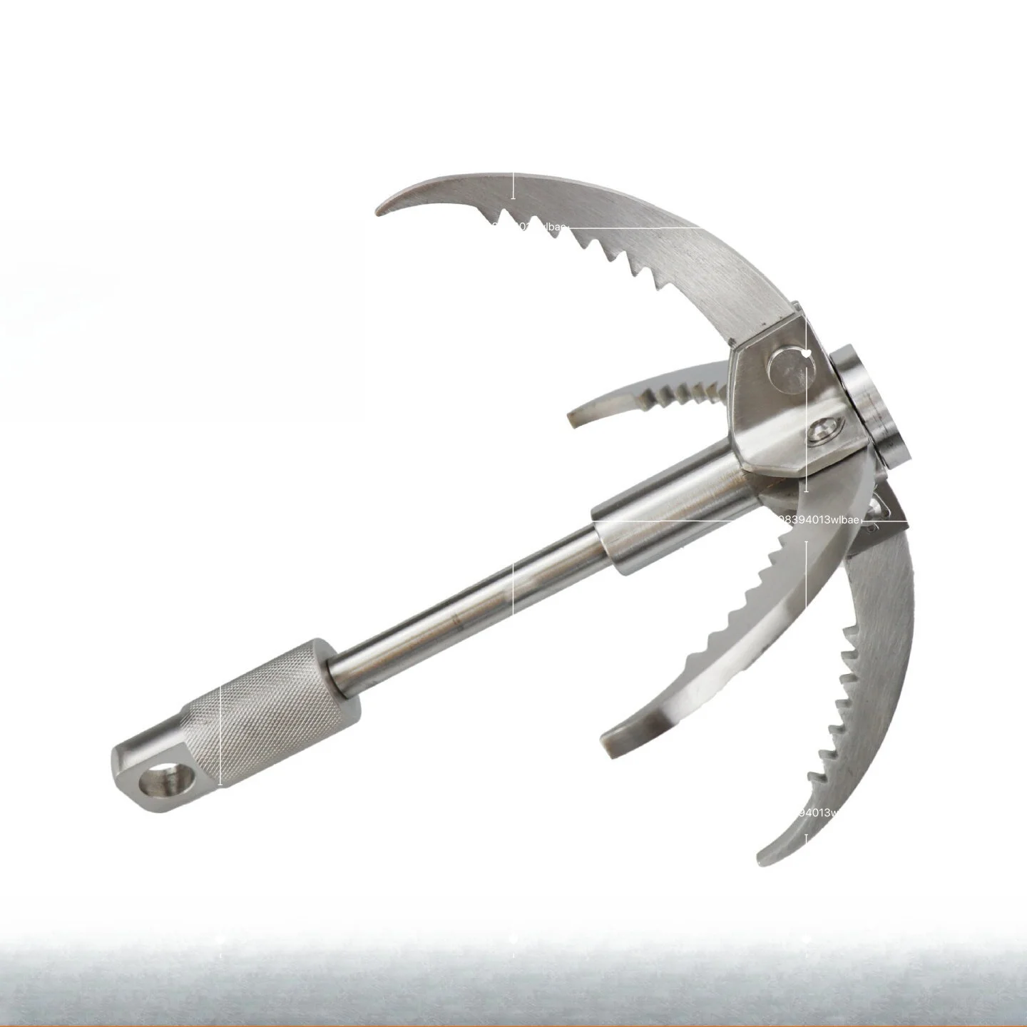 Stainless Steel Outdoor Survival Climbing Hook 4 Prongs Tiger Claw for Mountaineering Rock Climbing