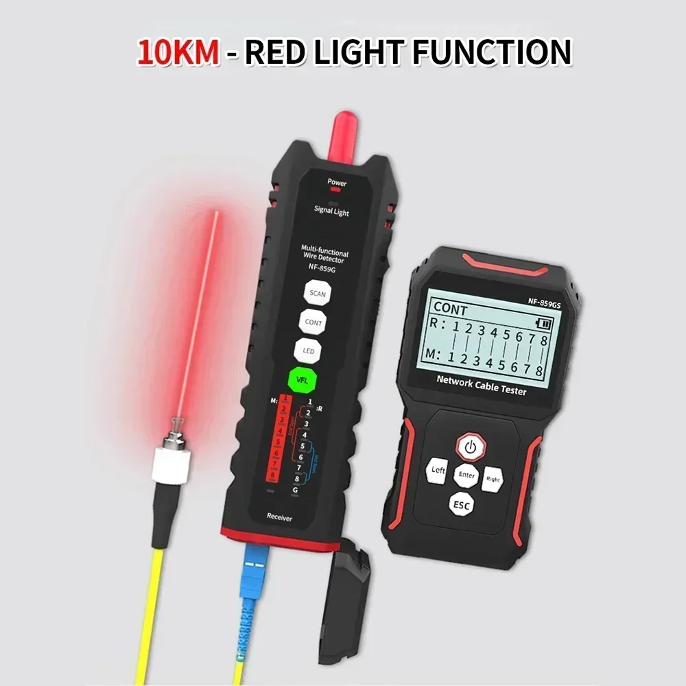 Engelse netwerklijnzoeker met kristallen kop Patrol Line Pairing Krimptester Super Class 5, NF-859GS Stroomonderbrekerzoeker