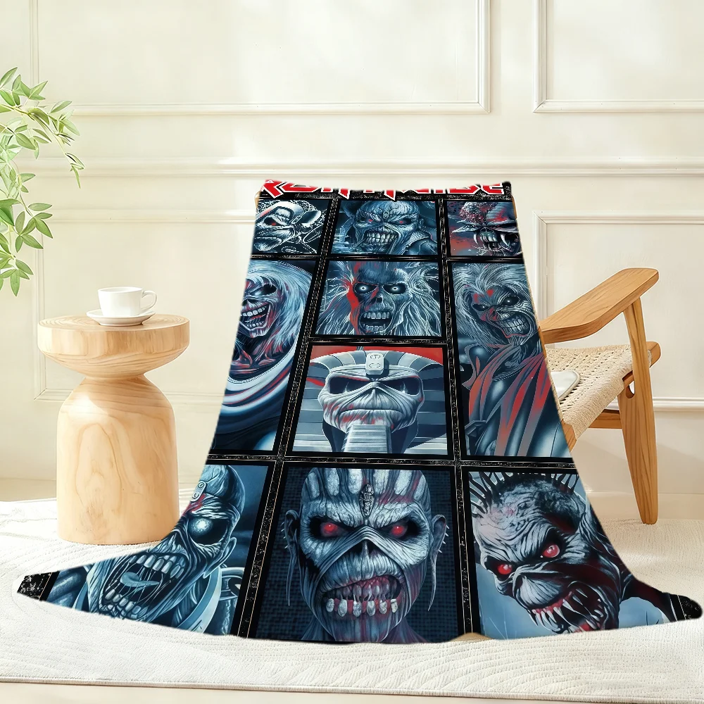 Band I-Iron M-Maidens Blanket Throw Super Cosy Plush Living Room Sofa Couch Childish Birthday Gifts