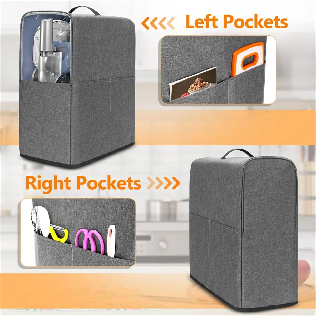 غطاء غبار الماكينة لصانع المشروبات Slushie FS301C/FS301، غطاء واقي مع نافذة وجيب مرئي