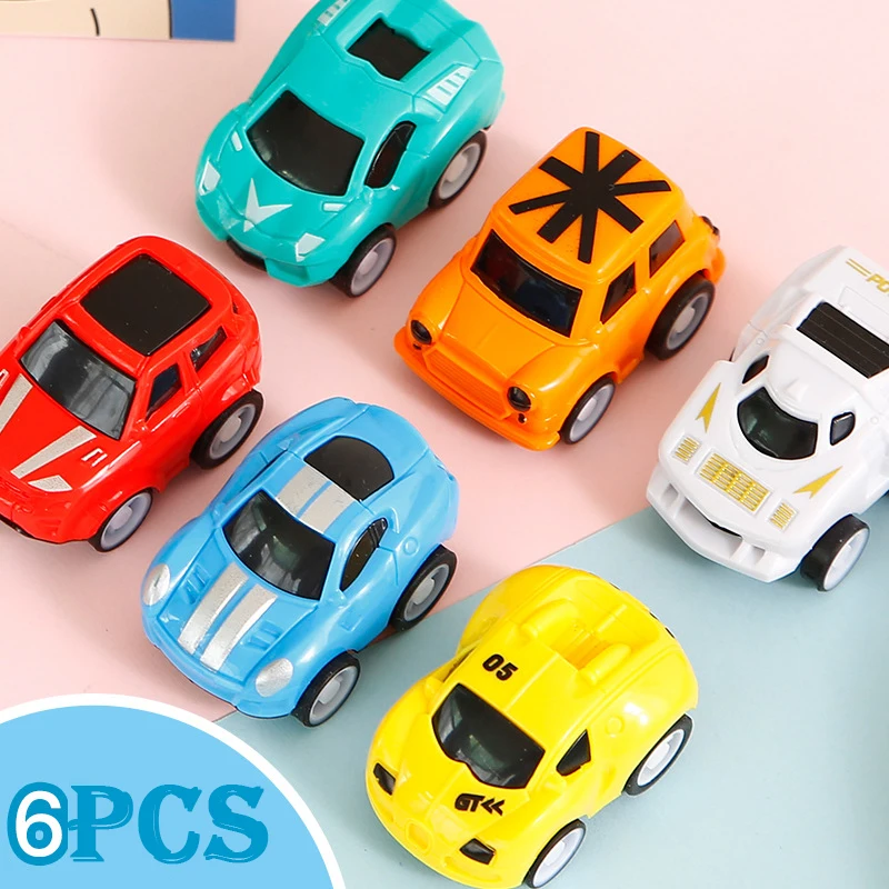 6pcs Kid Toy Bagged Mini Boomerang Car Toys Cute Fun Boys And Girls Drop Resistant Inertia Toys Children Birthday Festivals Gift