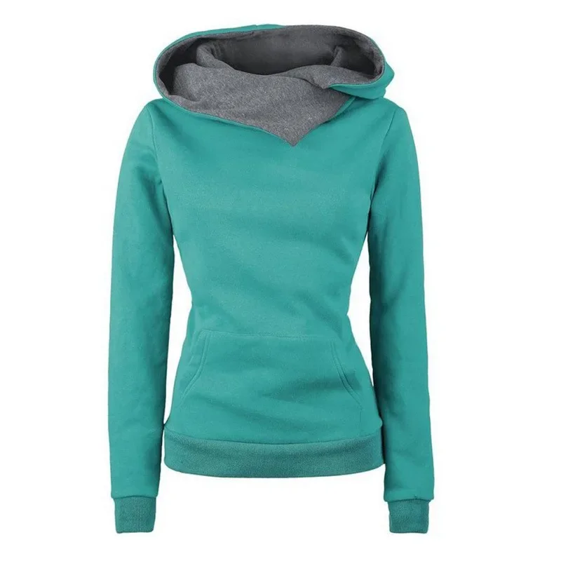 Wanita Turtleneck Sweatshirt grafis Sweatshirt Pullover Hooded kemeja musim dingin untuk wanita baru di Hoodies & Sweatshirt