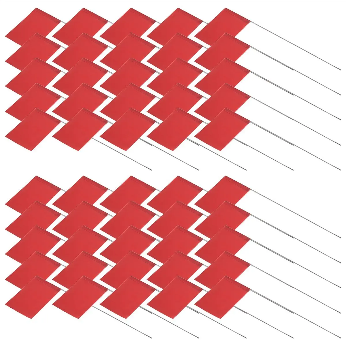 ✼50Pack Marking Flags, Red Yard Flags 15x4x5Inch, Marker Flags, Lawn Flags Markers, Irrigation Flags, Landscape Flags