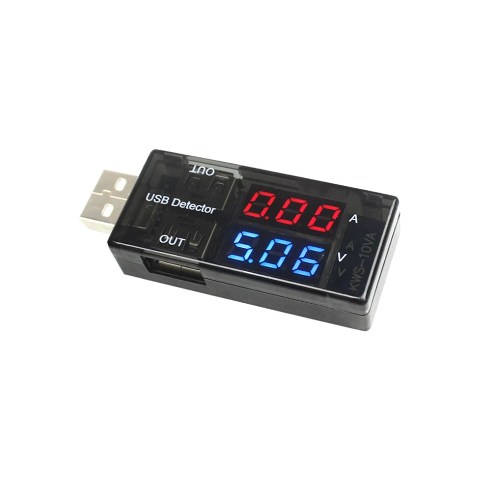 USB Current Voltage Tester 0A-5A KWS-10VA Digital Measurement Instrument Double Table Display Electric Tool Parts