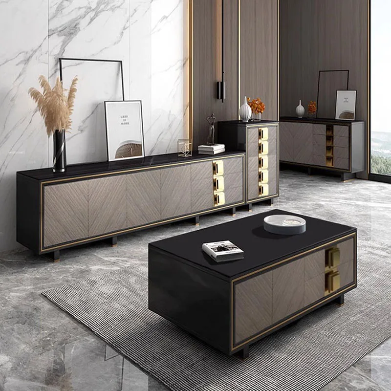 Solid Wood Tv Cabinet Modern Consoles Display Storage Sofaset Tv Table Sideboard Shelves Muebles Hogar Theater Furniture