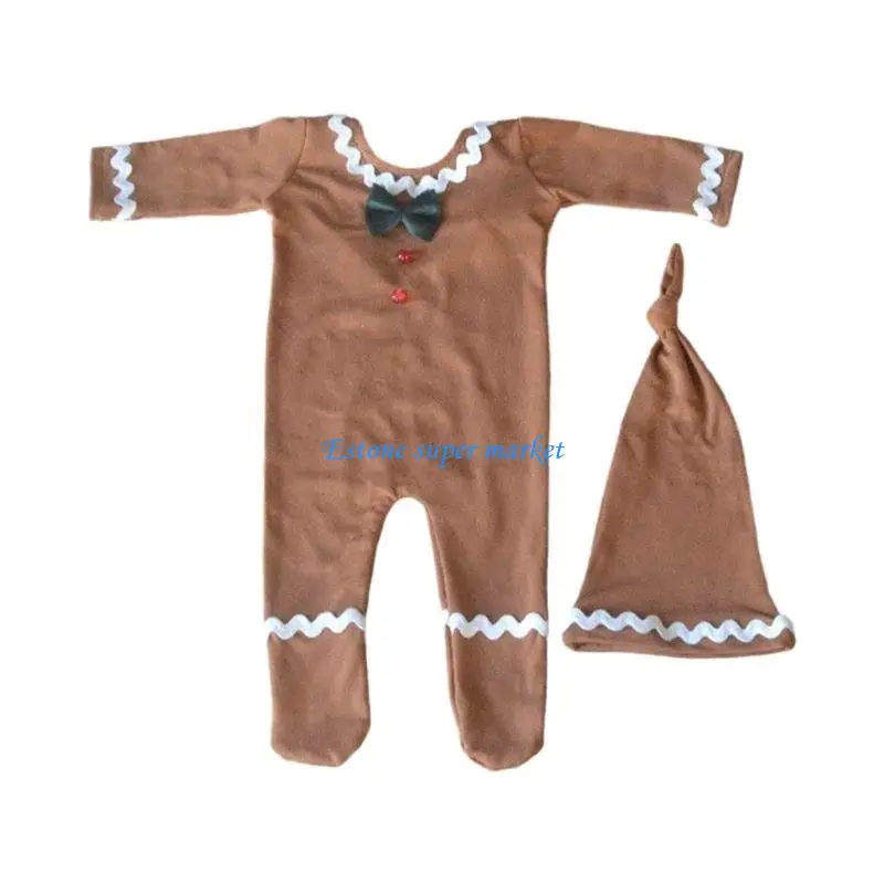 090B Newborns Christmas Photography Outfit Baby Boys Girls Romper Crawling Clothes