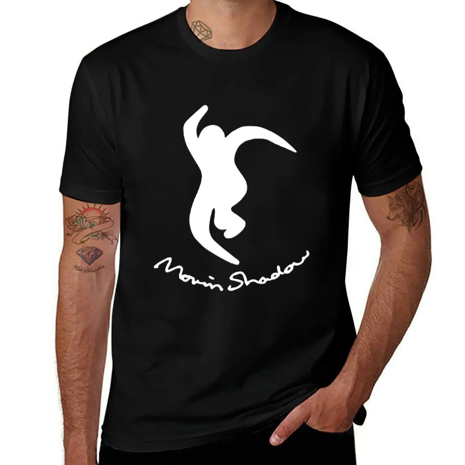 

Moving Shadow Cursive Logo Classic Moving Shadow Cursive T-Shirt Blouse anime mens graphic t-shirts