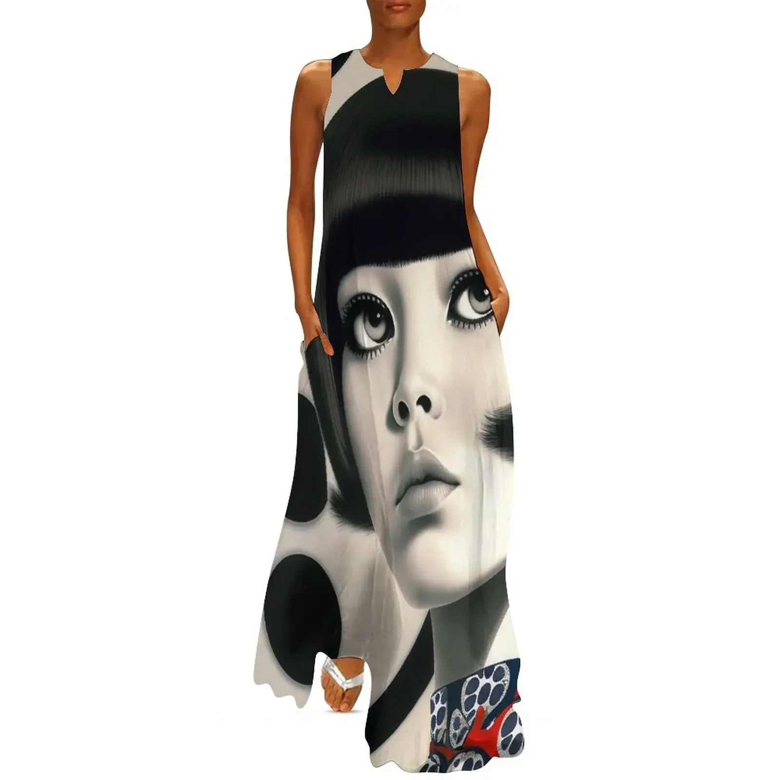 

Patch Work Mary Quant Long Dress summer women's dress 2025 womans clothing summer dress womens 2025 sexy