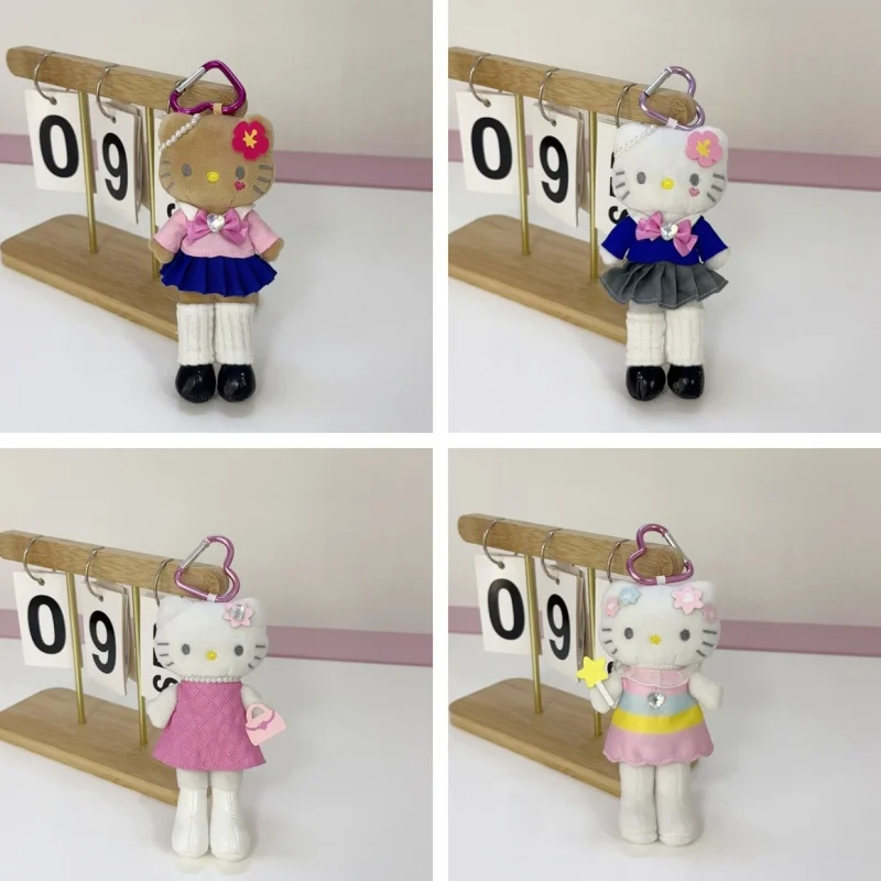 16 cm Gambe lunghe Hello Kitty Bambole di pezza Peluche Portachiavi Zaino Appendini Regali di compleanno di laurea di San Valentino per i bambini
