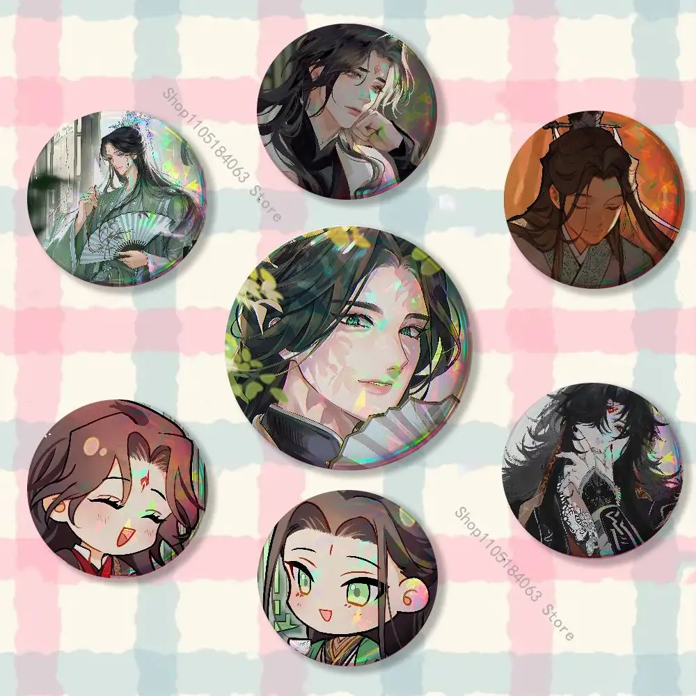 

Anime S-Scum Villains Self Saving System Creative Round Badge Button Pin Bag Decor Fans Collection Friends Gift Brooch