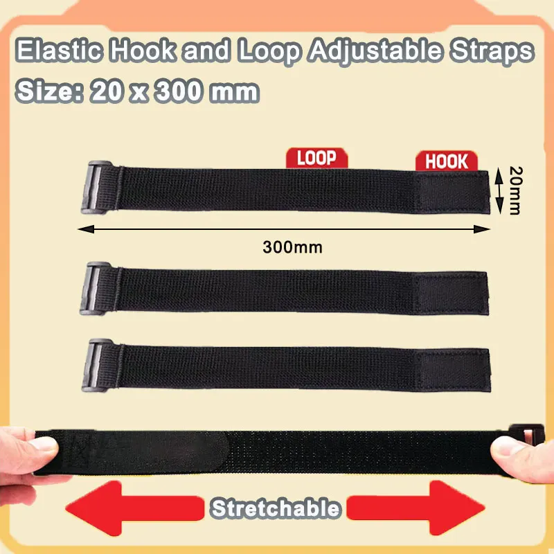 3/5PCS Adjustable Hook and Loop Fastener Tape for Cords