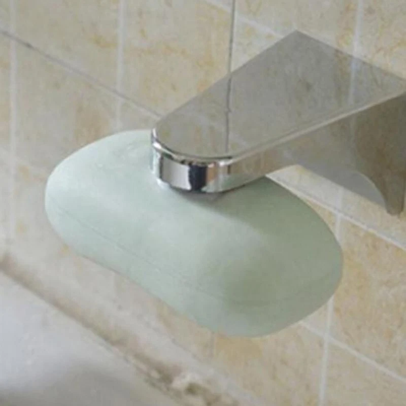 1PCS Soap Box Strong Suction Magnetic Soap Holder Wall Mount Container Dispenser Bathroom Soap Dish Rack Storage