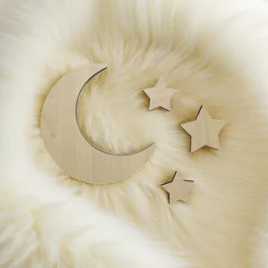 İskandinav tarzı duvar dekorasyonu çocuk odası-ay-yıldız-duvar asılı dekorasyon sahne odanızı dekore etmek 6 Büyük satış paneli-ay - №4