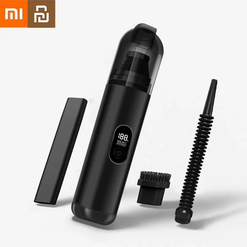 

Xiaomi Youpin Car Vacuum Cleaner Digital Display Portable Mini Handheld Wireless Dust Catcher Cyclone Suction Car Home New Mi