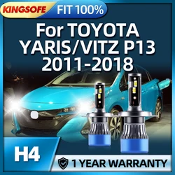 2Pcs Car LED Headlight Canbus 30000LM H4 6000K Light For TOYOTA  YARIS/VITZ P13 2011 2012 2013 2014 2015 2016 2017 2018