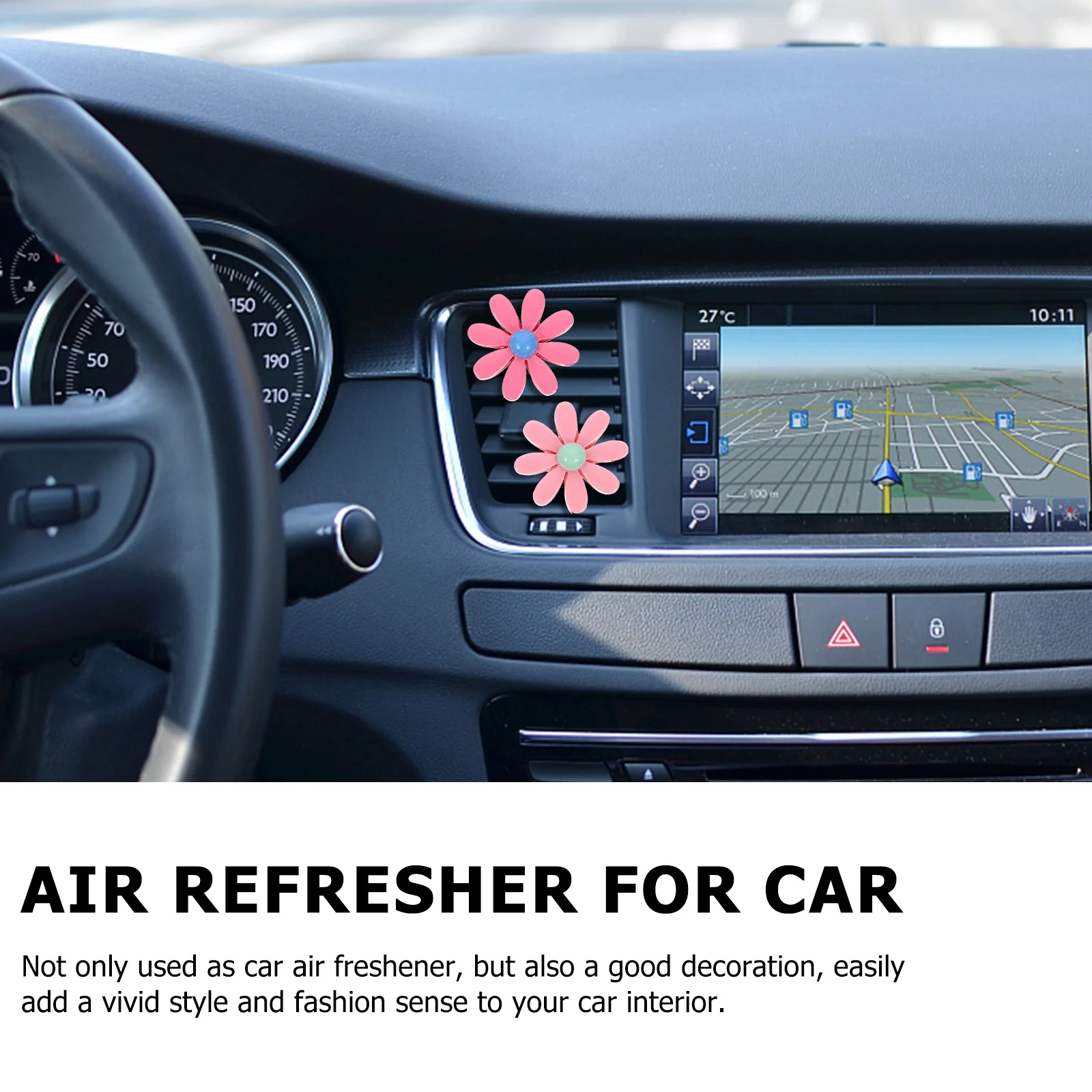 

11pcs Flower Air Freshener Clips Exquisite Flower-Shaped Design For Interior Decoration Cool Atmosphere Vent Accessories Flower