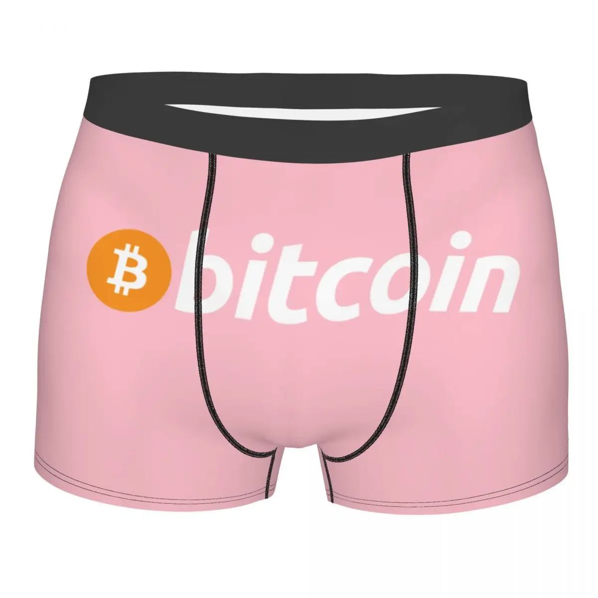 Custom Novelty Bitcoin The Original Boxers Shorts Panties Male Underpants Stretch BTC Crypto Coins Briefs Underwear