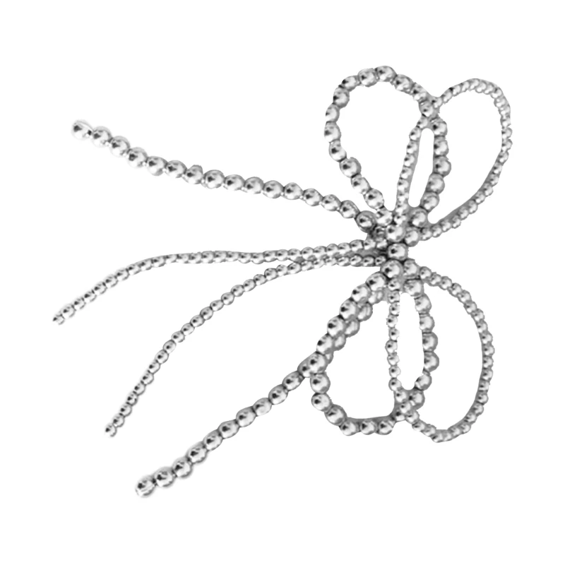39BD Handmade Bead Bowknot Charm Shoe Buckle Embellishments for DIYs Earring Keychain Necklace Headdress Pendant Jewelry Craft image 5