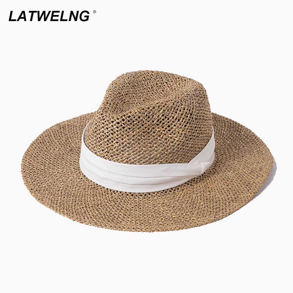 

2022 Fashion Hollow Straw Hat For Women Summer Sun Beach Hats Sun Protection Hat Ladies Party Hats Wholesale