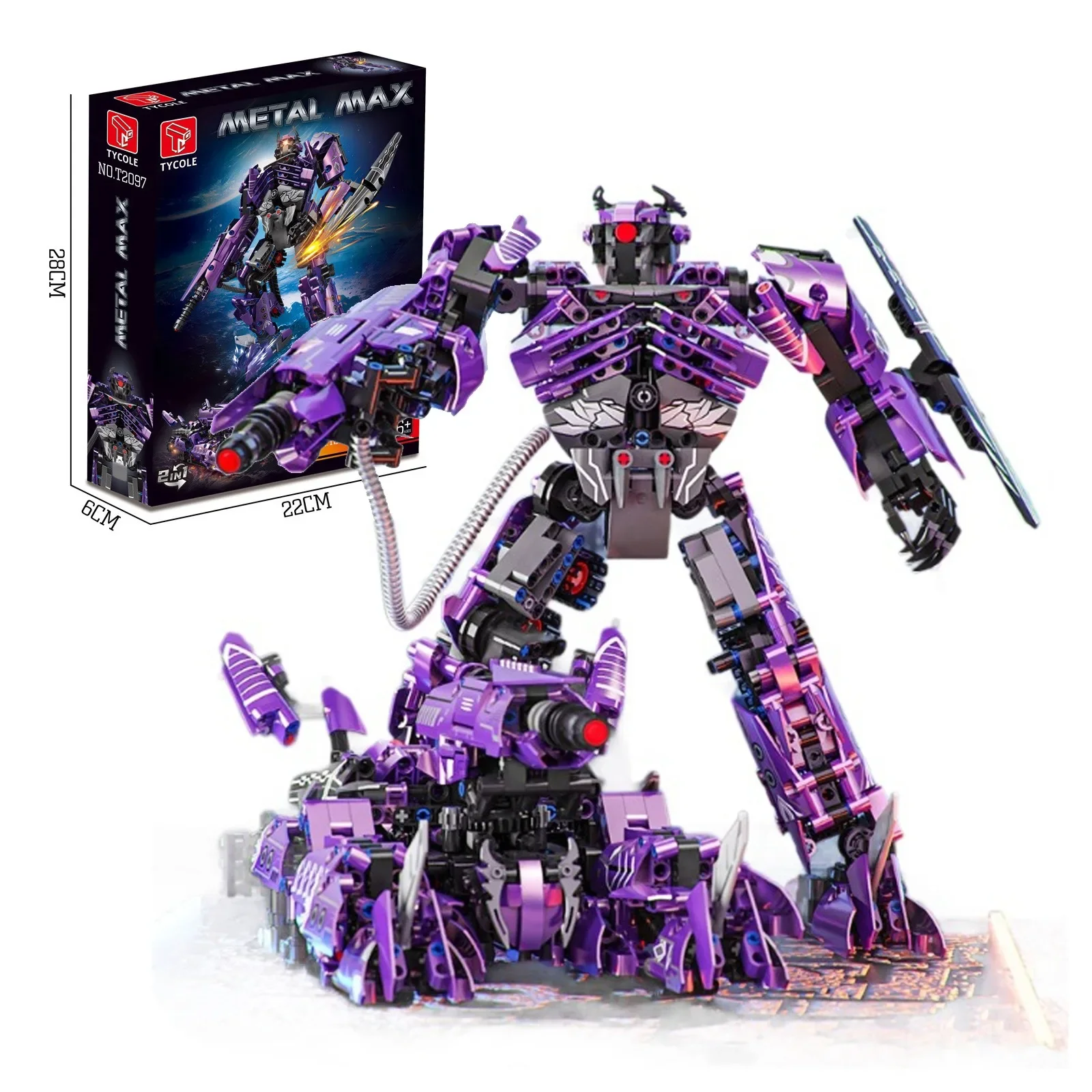 

2-in-1 Transformable Robot Mecha Model Building Toy STEM Educational Gift for Kids