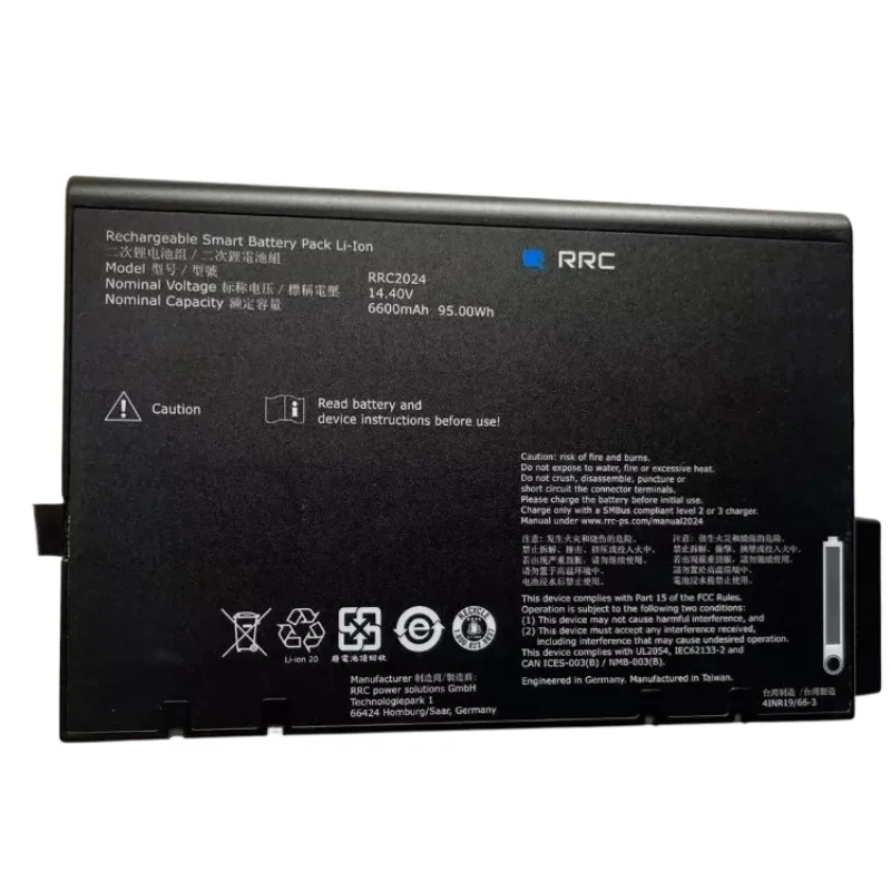 New RRC2024 14.4V 95Wh 6600mAh Battery for AEONMED VG70 Ventilator JW-Y4S3P-6.6 JW-2024