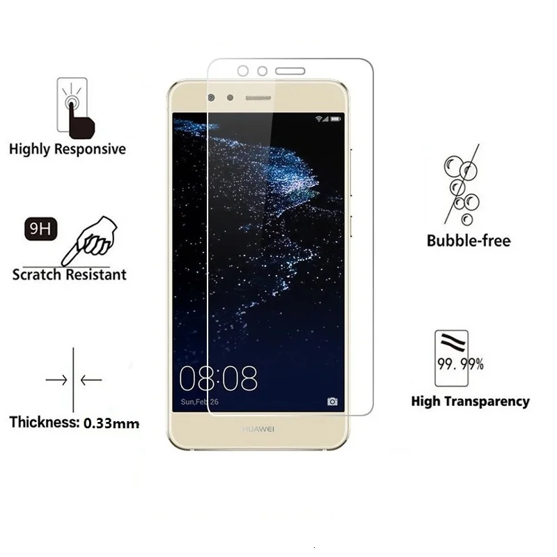 Protective Glass Case On For Huawei P10 Lite Plus Tempered Glas P 10 P10lite Huavei Hauwei Huawie Screen Protector Original Film