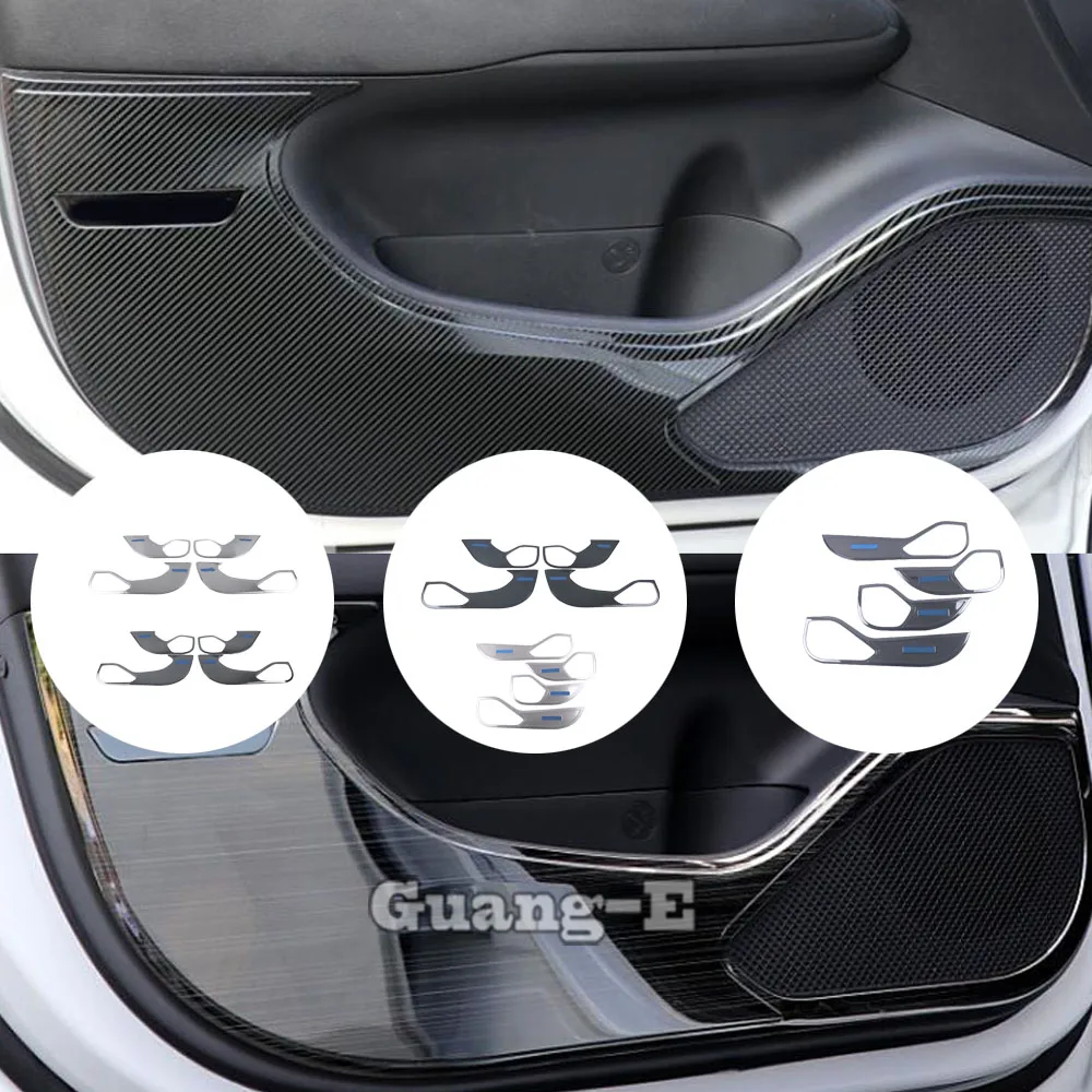 For Hyundai Tucson L 2021 2022 2023 2024 Car Body Inner Door Protective Cover Anti-Kick Board Sticker Frame Trim Decoration 4PCs