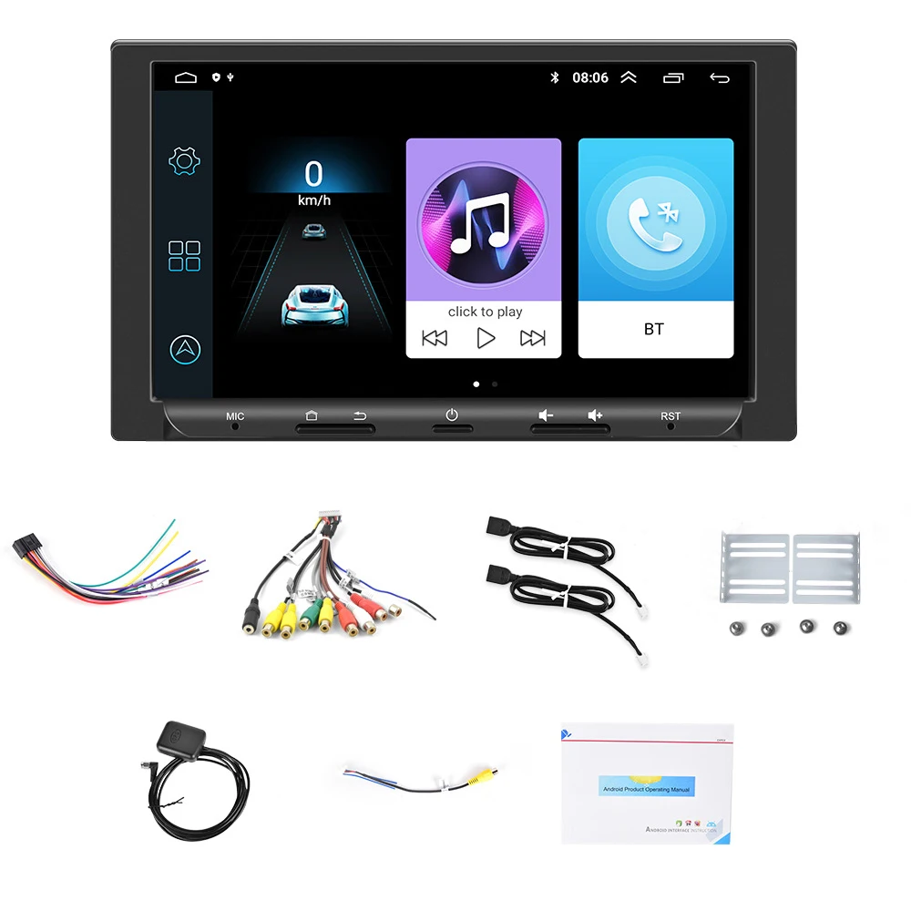 

7inch Android 10.1 Car Radio Bluetooth Wireless Carplay Player Android Auto GPS