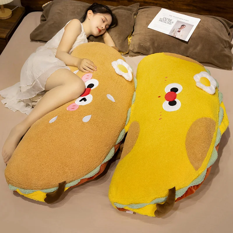 Cartoon Hotdog Brood Knuffel Bruin Schattig Bankkussen Cookie Sierkussen Pop Festival Verjaardagscadeau