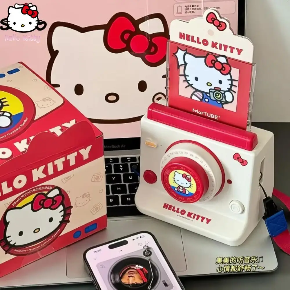 

2025 New Peripheral Bluetooth Speaker Speaker Desktop Decoration Kitten Girlfriend Birthday Gift Toy Hello Kitty Anime Kawaii