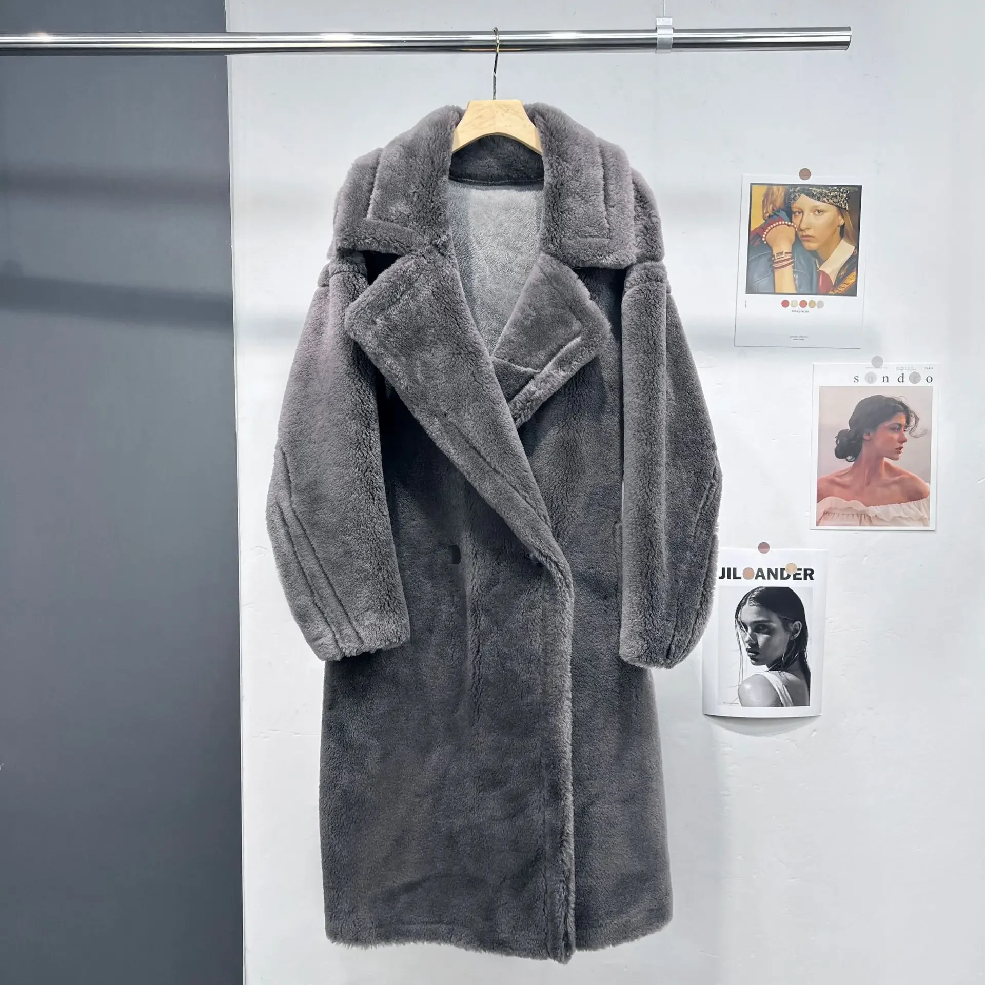 New Teddy Bear Coat Wool MaxTeddy Fur Coat Loose silhouette