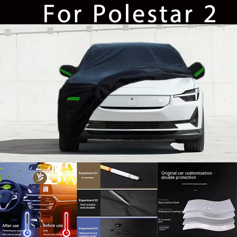 For Polestar 2  Outdoor Protection Full Car Covers Snow Cover Sunshade Waterproof Dustproof Exterior Car accessories