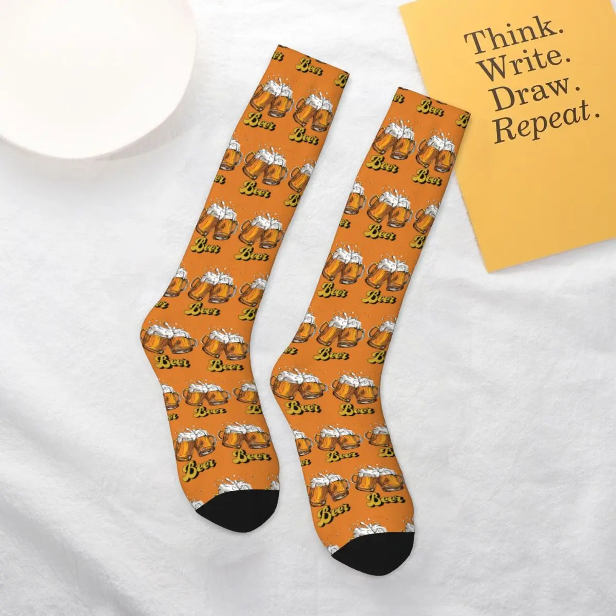 

All Seasons Beer Socks Harajuku Sport Middle Tube Socks Soft Hip Hop Stockings for Men Women