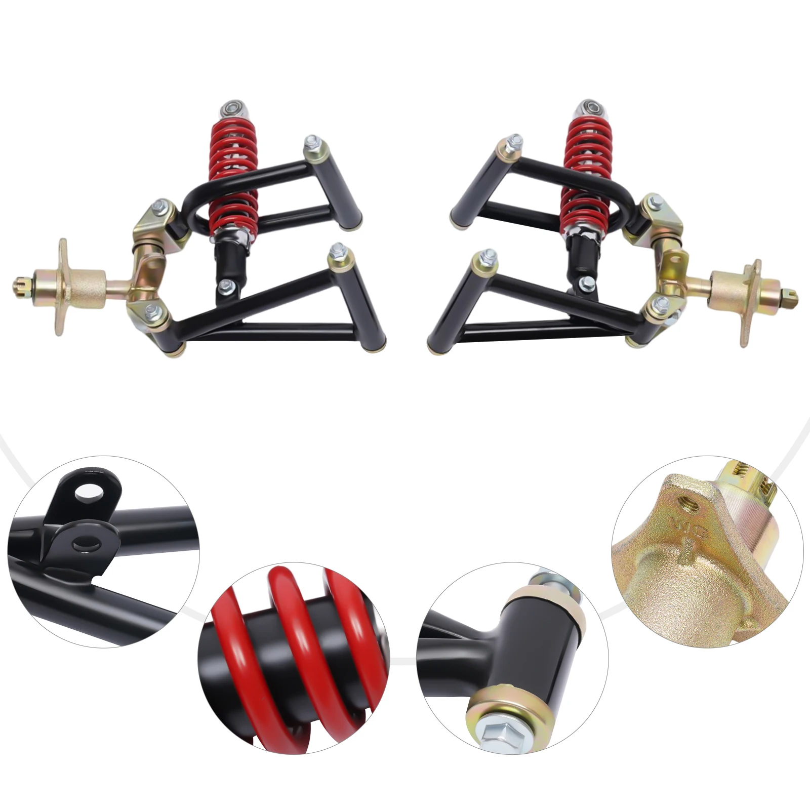 

Передняя подвеска, маятник, верхний/нижний рычаг, рулевая стойка, кулак, шпиндель и ступица колеса, подходит для деталей картинга, квадроцикла, багги