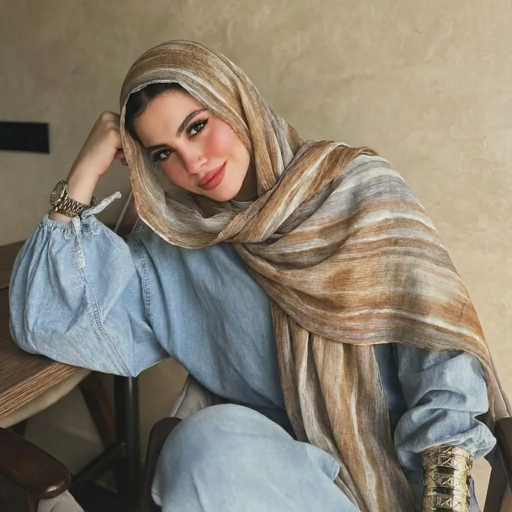 

Ramadan Modal Rayon Muslim Hijabs Women Solid Gradient Scarves Shawl Luxury Eid Hijab Wrap Islam Turban Female Headscarf