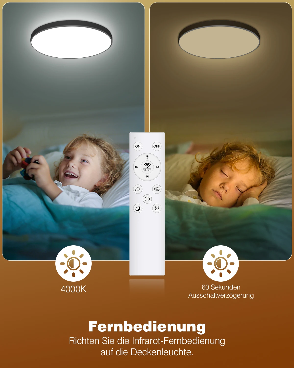 Obrázek 7: 24W LED strop lehký 30cm daleký & app ovládání 2700-6500K RGB 16M barvivo living/kids ložnice strop lehký