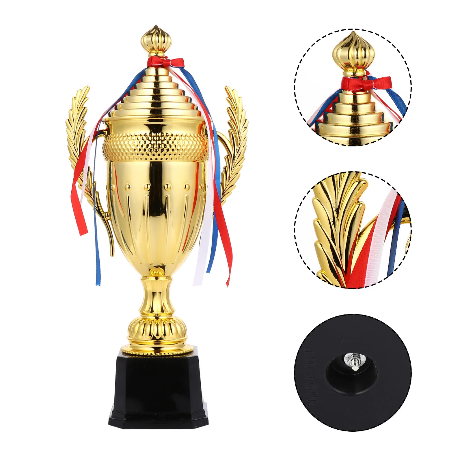 

Plastic Golden Trophy Small Size Award Trophy Cup Lid for Competition Winning Prize Reward Tournament Party Golden Prizes Award