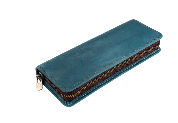 Federmäppchen Brunnenhalter Organizer Aufbewahrungsbox Beutel Rindsleder Roller