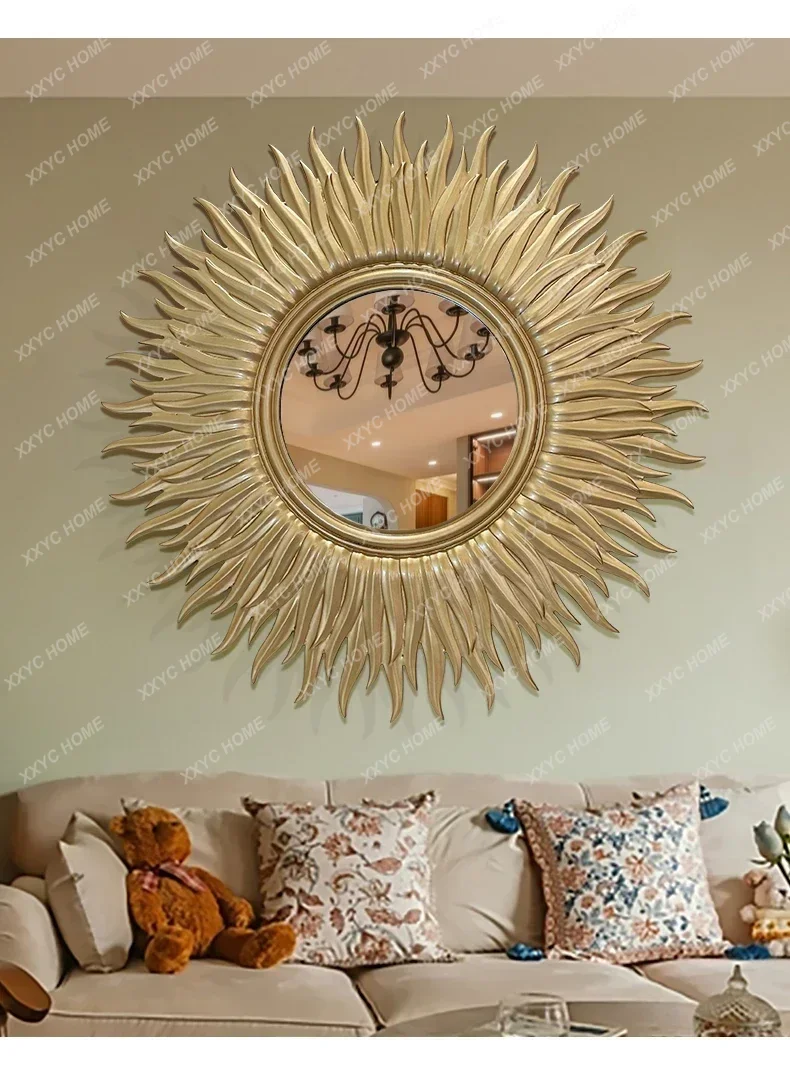 A  European style living room Helios dining room entrance decoration wall hanging mirror