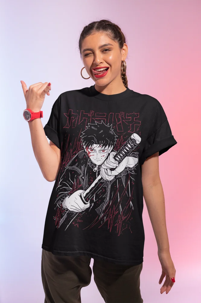 Kagura Bachi T-Shirt Anime Manga JJK Sukuna Horror Black Gift Shirt Soft Tee - view 3