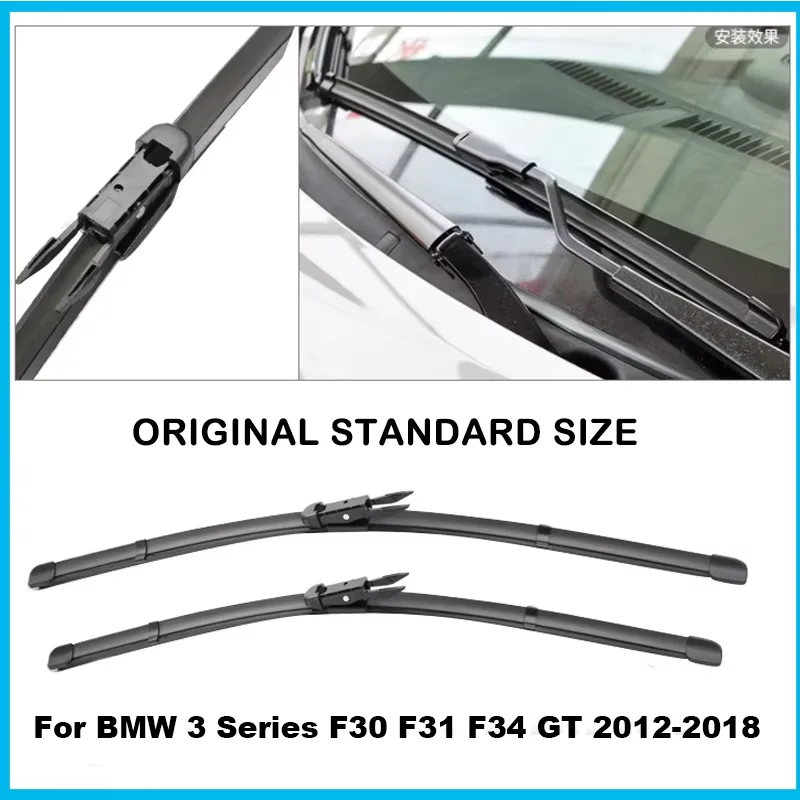 For BMW 3 Series F30 F31 F34 GT 2012-2018 Car Wiper Blades Brushes Windshield Windscreen Accessories Washer 335i 328i 320d 340i