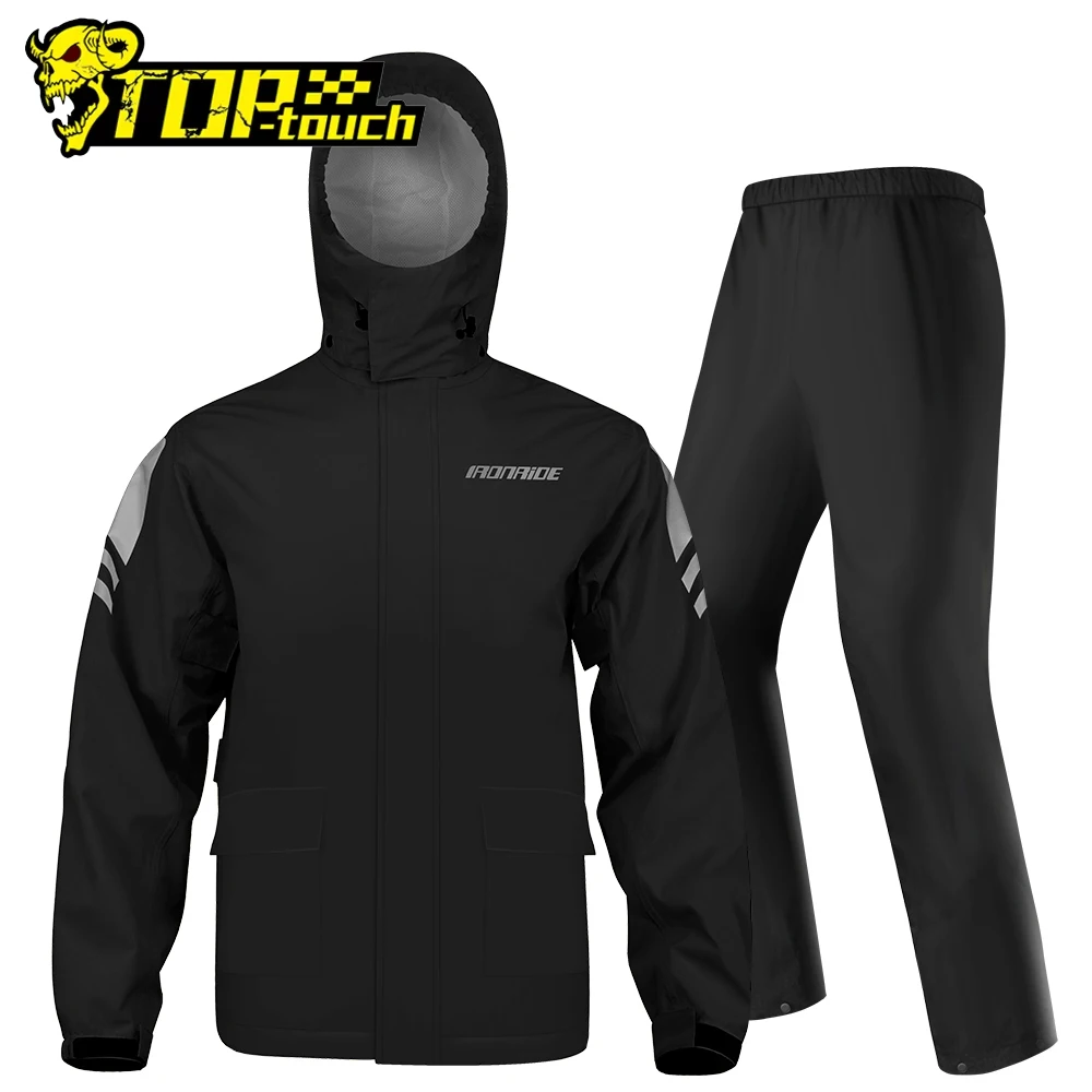 

Men's Motorcycle Raincoat Lightweight Outdoor Riding Full Body Split Raincoat Reflective Waterproof Motorbike Raincoat M-3XL