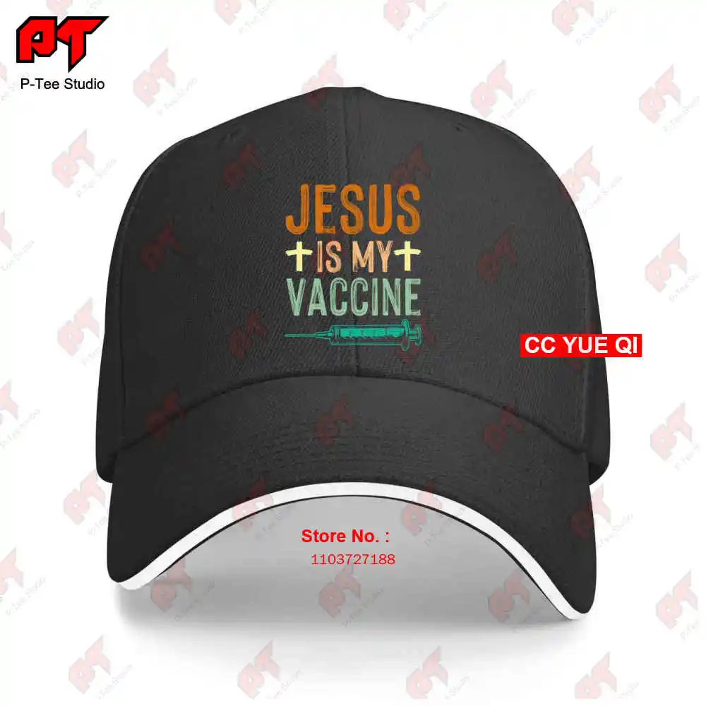 Jesus Is My Vaccine Christian Faith Jesus Anti Vax Vaxxer Baseball Caps Truck Cap 2X42