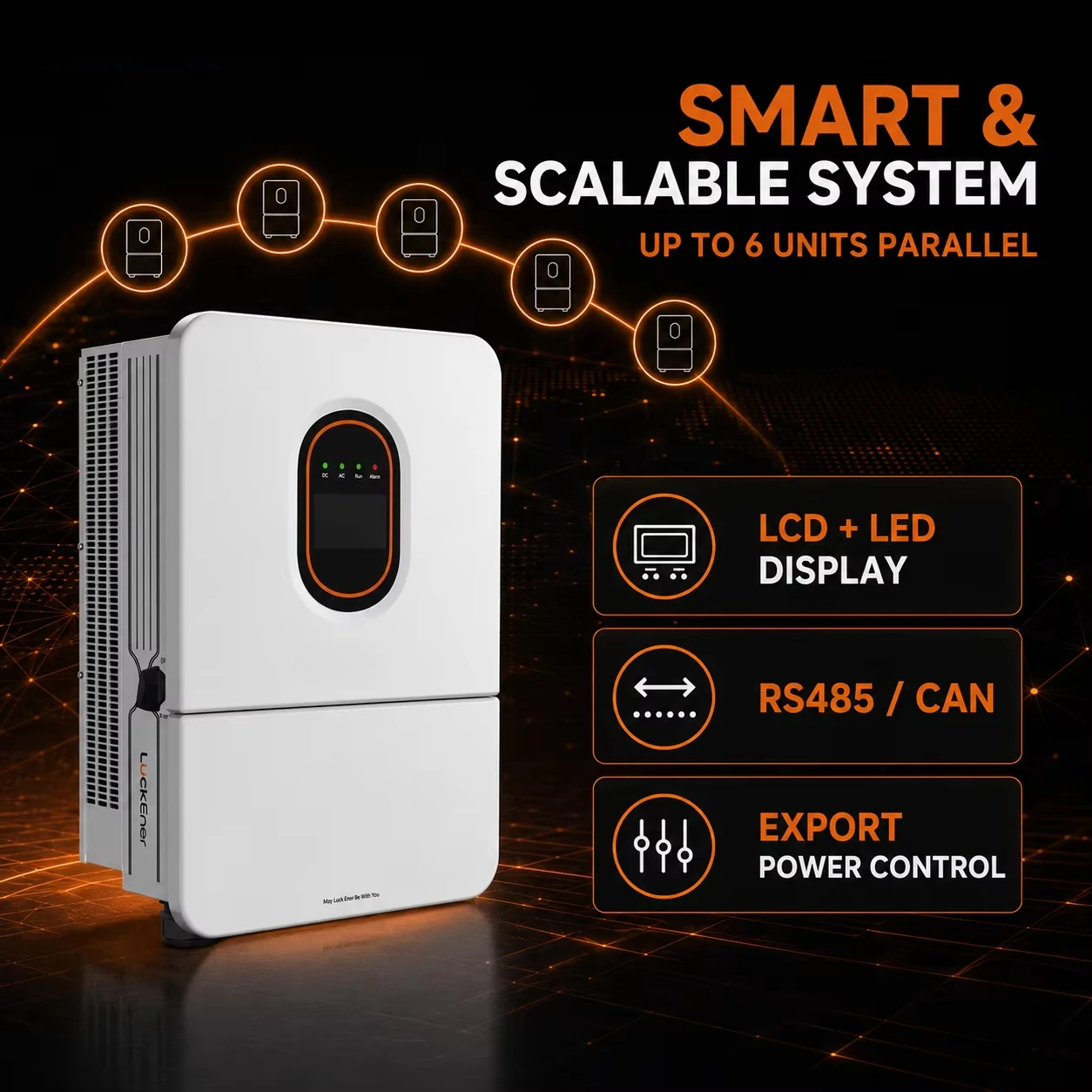 12kW 48V Battery UPS Pure Sine Wave Power Conversion System for Home Energy Storage Hybrid Solar Inverter